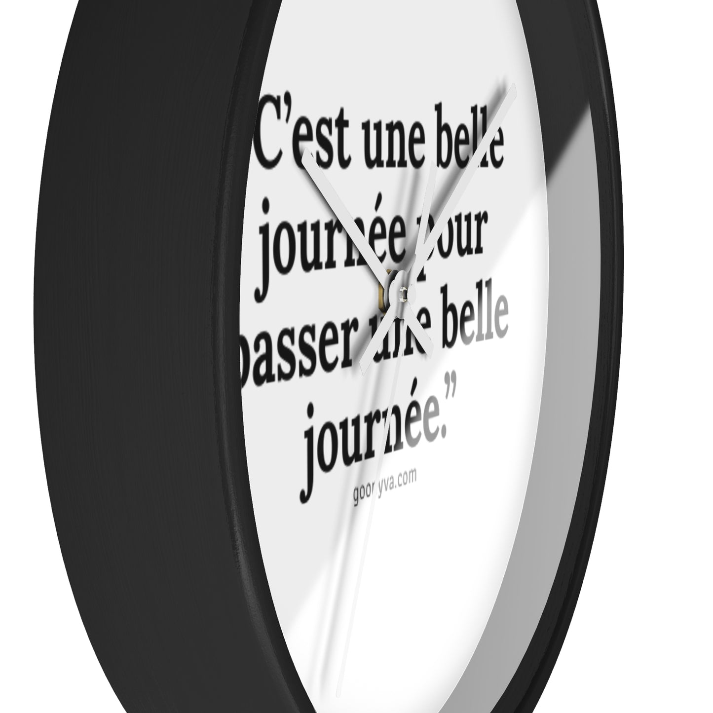 Horloge Murale Inspirante avec Citation Française : Décoration Motivante pour la Maison, Horloge de Bureau Stylée, Cadeau Unique pour Elle, Ambiance Positive.