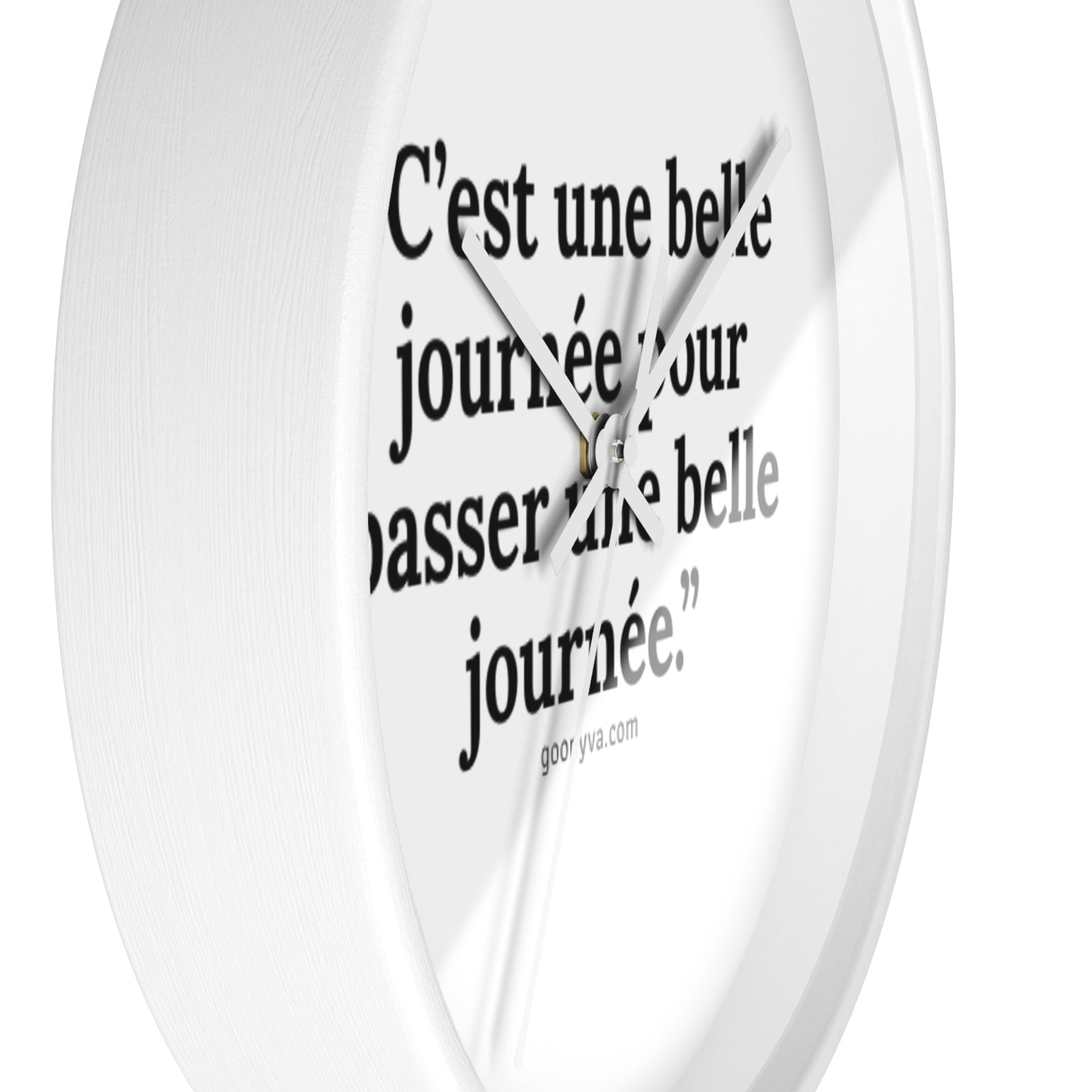 Horloge Murale Inspirante avec Citation Française : Décoration Motivante pour la Maison, Horloge de Bureau Stylée, Cadeau Unique pour Elle, Ambiance Positive.