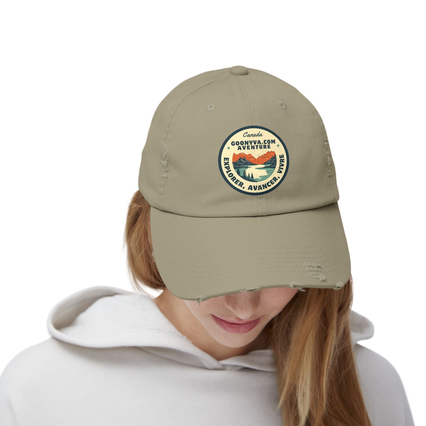 Casquette Unisexe Distressed "Aventure Vintage" Décontractée  Casquette d'explorateur  Cadeau pour les voyageurs  Plaisirs en plein air  Accessoire de mode tendance