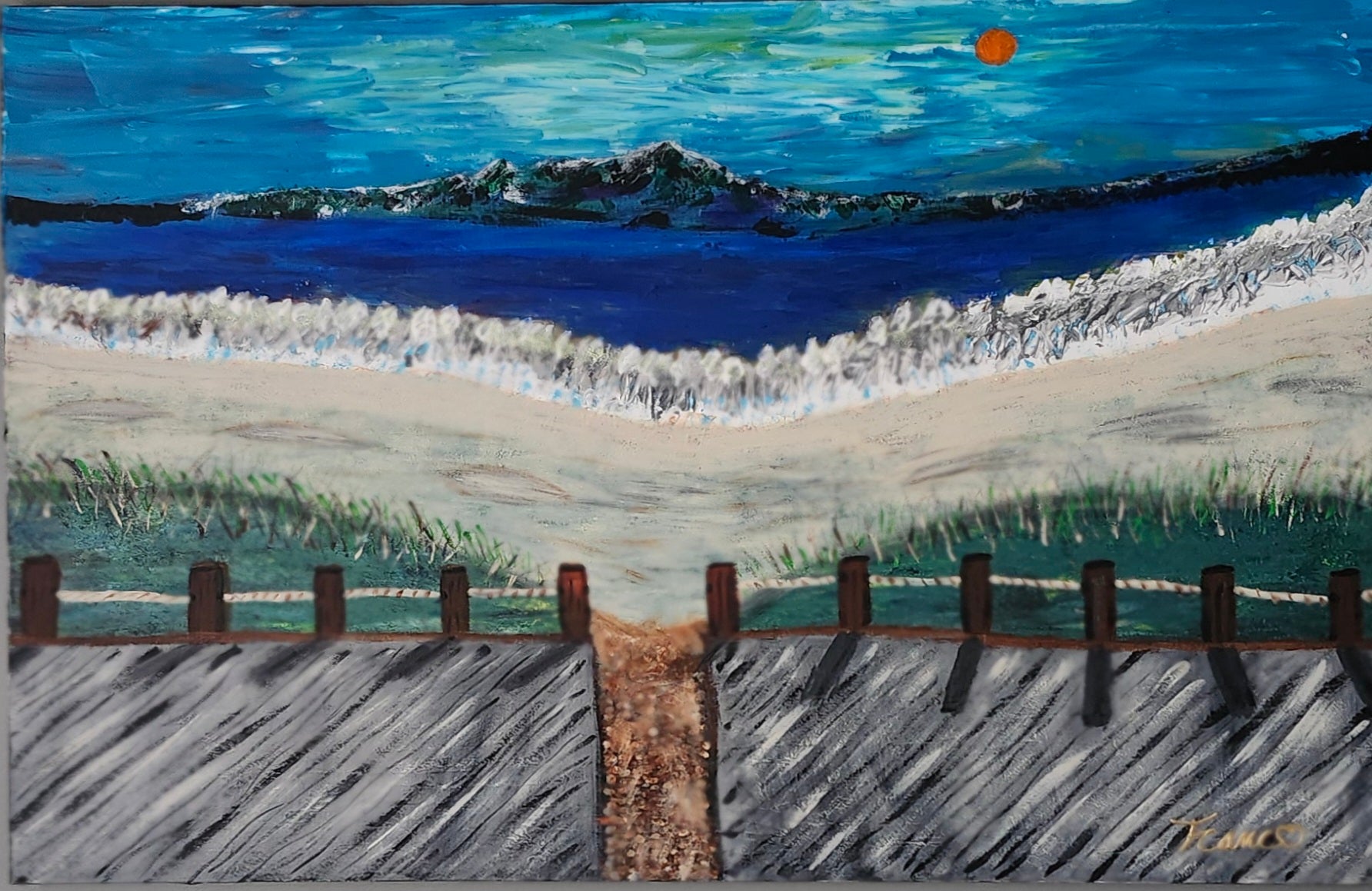 Toile par l'artiste peintre Marc Francoeur ayant pour pour nom Tofino