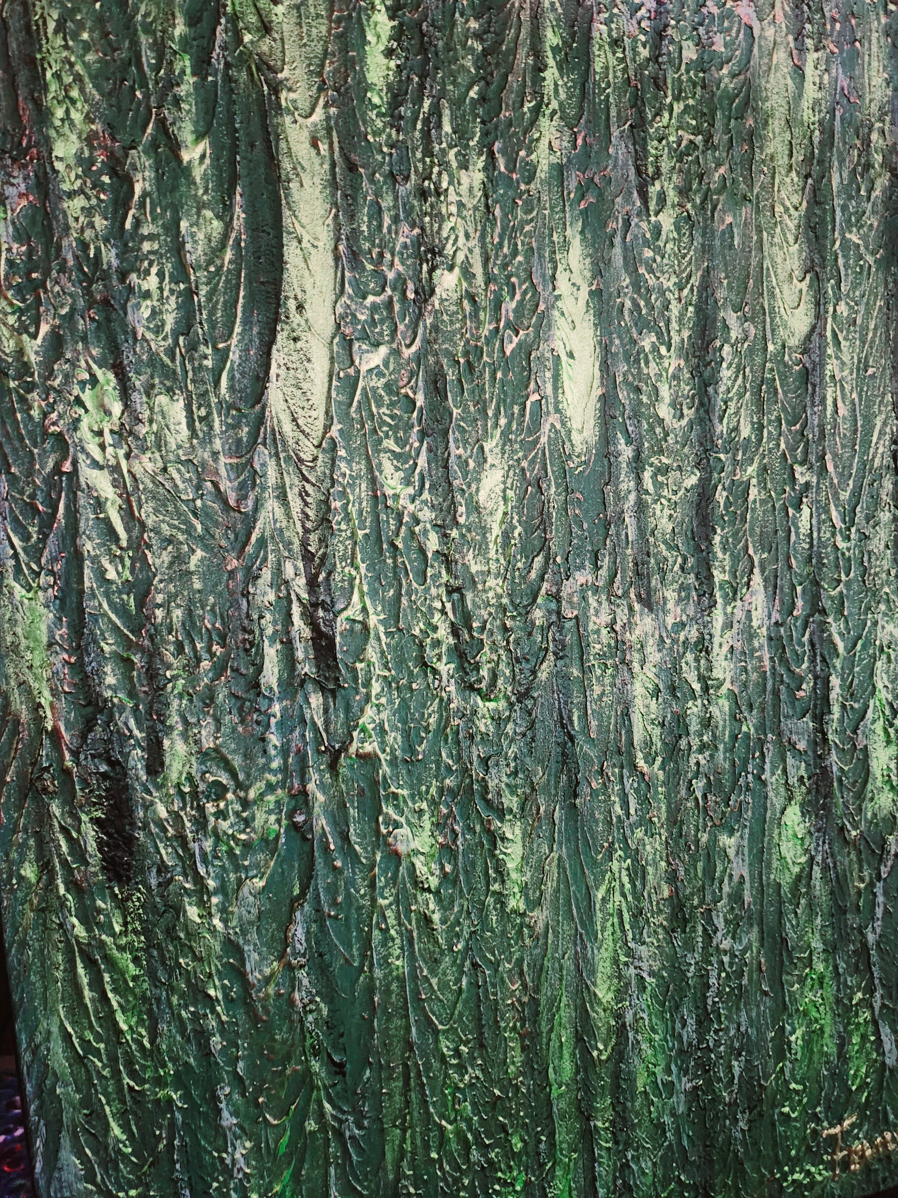Toile par l'artiste peintre Marc Francoeur ayant comme nom Écho de la forêt