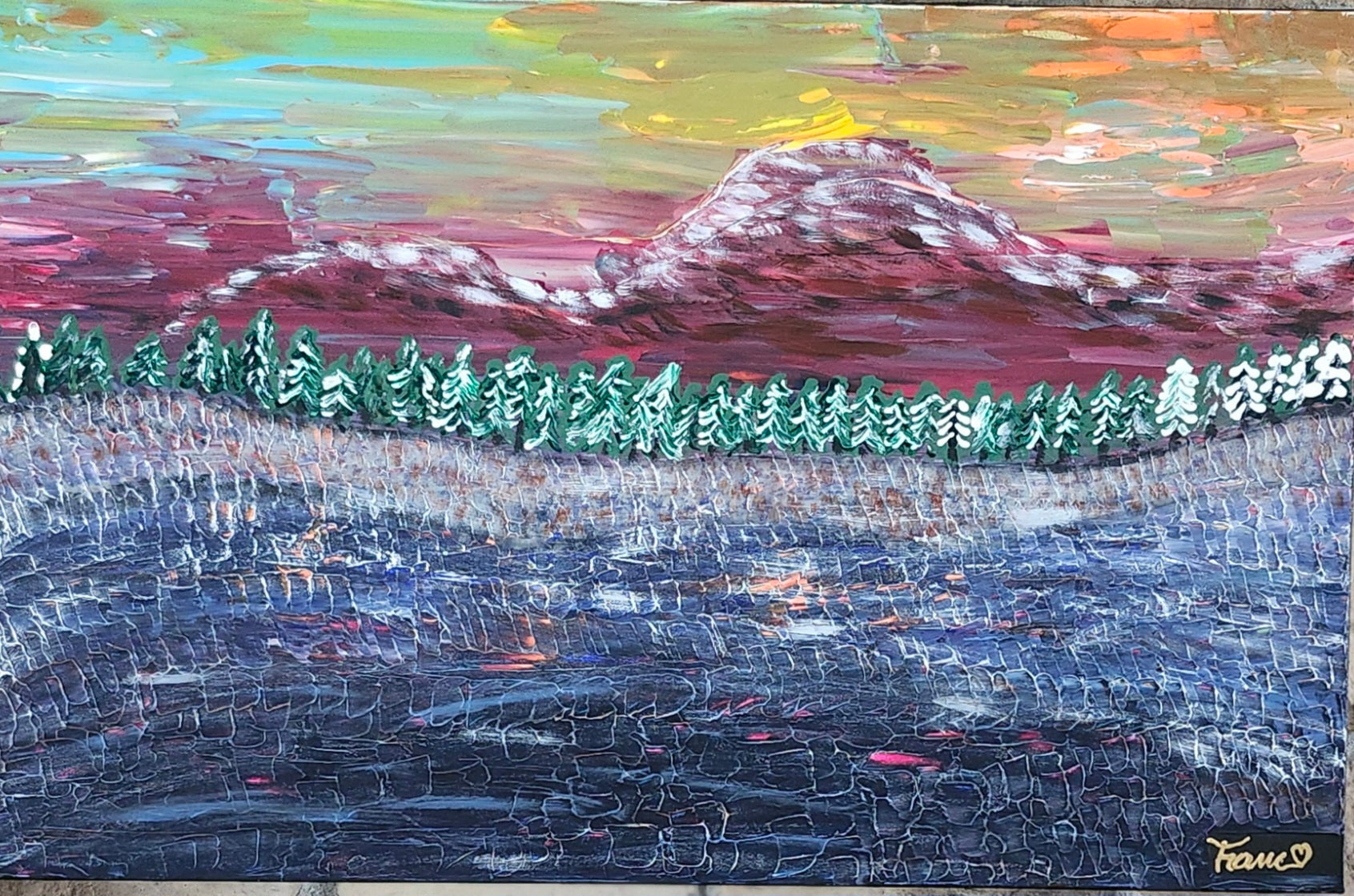 Toile de l'artiste Marc Francoeur peintre ayant comme nom ST-MATHIEU